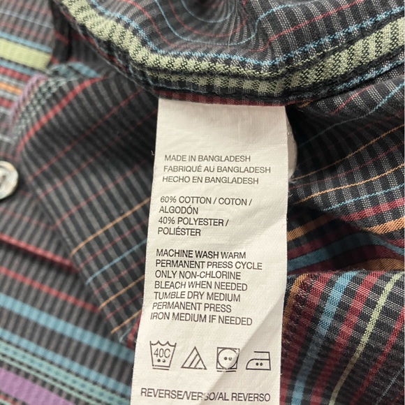 J. Garcia Button Shirt Mens Size Small Striped Long Sleeve Flip Cuff Shirt - Picture 5 of 5